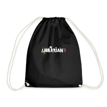 Librarian Bibliothekarin Shirt Halloween - Turnbeutel - Schwarz - Vorne