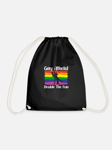 Gay LGBTQ Atheist Atheism Anti Religion Securalism - Turnbeutel - Schwarz