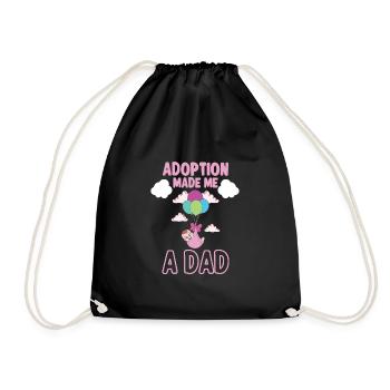 Funny Adoption Adoption Day Gifts - Drawstring Bag - black - Front