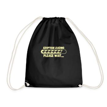 Funny Adoption Adoption Day Gifts - Drawstring Bag - black - Front