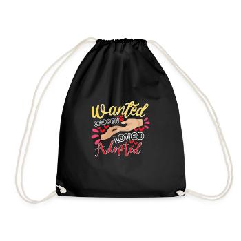Funny Adoption Adoption Day Gifts - Drawstring Bag - black - Front