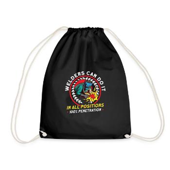 Soudeur Femme Drôle Drôle Soudage Petite Amie Cadeau - Sac de sport léger - noir - Devant