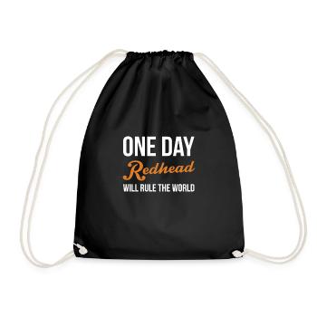 One Day Redhead Will Rule The World Shirt - Drawstring Bag - black - Front