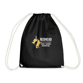 Redhead Unicorn Unicorn Shirt Cadeau - Sac de sport léger - noir - Devant
