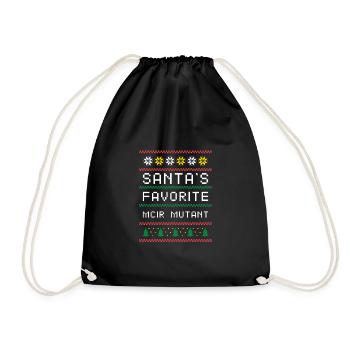 Père Noël préféré MC1R Mutant Chemise de Noël laide - Sac de sport léger - noir - Devant