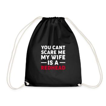 Tu ne peux pas me faire peur Ma femme est une chemise Readhead - Sac de sport léger - noir - Devant