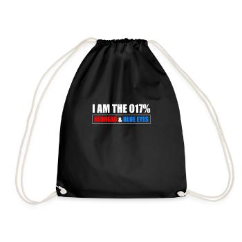 At The 0.17% Redhead & Blue Eyes - Drawstring Bag - black - Front