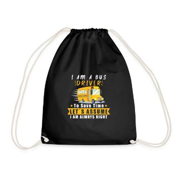 Funny School Bus Driver Appreciation anniversary - Turnbeutel - Schwarz - Vorne