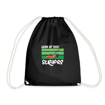 Garden Plants Gardener Lawn Mowing Leaf Blowers - Drawstring Bag - black - Front