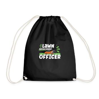 Garden Plants Gardener Lawn Mowing Leaf Blowers - Drawstring Bag - black - Front