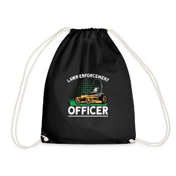 Garden Plants Gardener Lawn Mowing Leaf Blowers - Drawstring Bag - black - Front