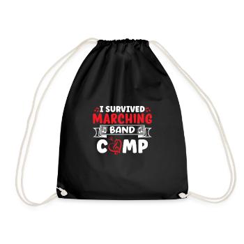 Marching Band Clarinetist School Rehearsal Music - Drawstring Bag - black - Front