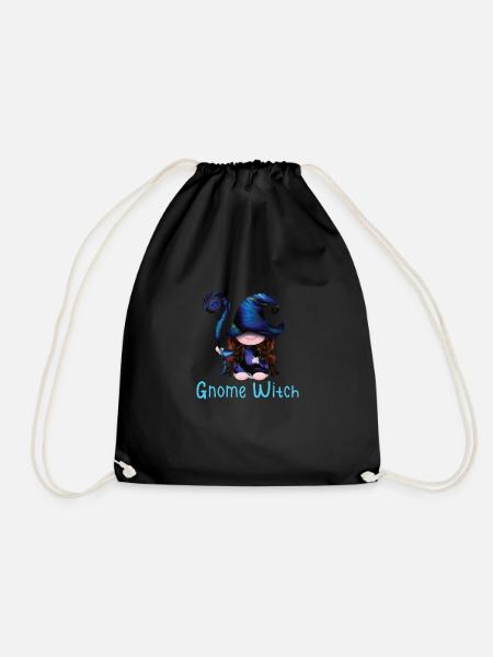 Halloween Witch Gnomes Gnome Lover Funny Gnome - Turnbeutel - Schwarz