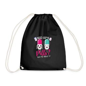 Funny pharmacist-pharmacy-technician-pharmacy - Drawstring Bag - black - Front