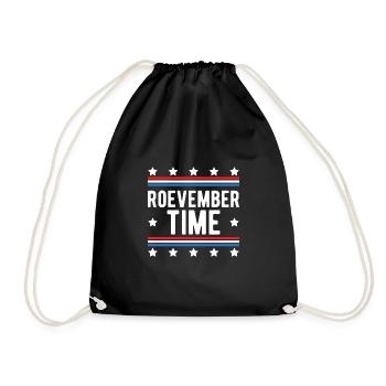 Roevember Time Shirt Gift - Drawstring Bag - black - Front