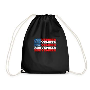 USA Flagge Roevember Shirt Geschenk - Turnbeutel - Schwarz - Vorne