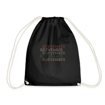 Vintage Retro Roevember Shirt Gift - Drawstring Bag - black - Front
