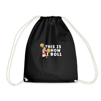 Cheerleading Cheerleader Girl Cheerleading Girl - Drawstring Bag - black - Front