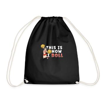 Cheerleading Cheerleader Girl Cheerleading Girl - Drawstring Bag - black - Front