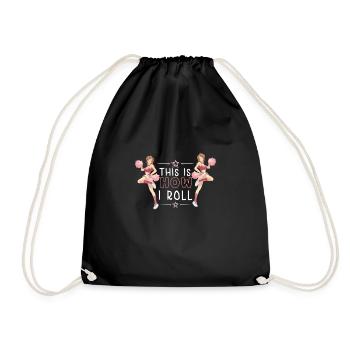 Cheerleading Cheerleader Girl Cheerleading Girl - Drawstring Bag - black - Front
