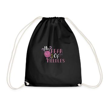 Sewing Machine Fun Sewing Sewing Sewing Fan Hobby - Drawstring Bag - black - Front