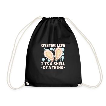 Oyster Lovers Funny Oyster Oyster Shucker - Drawstring Bag - black - Front