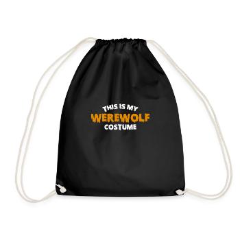 This Is My Werewolf Costume Shirt Werwolf - Turnbeutel - Schwarz - Vorne