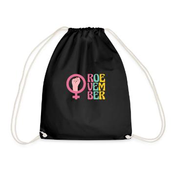 Roevember Shirt Gift Vintage Retro - Drawstring Bag - black - Front