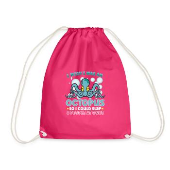 Octopus Marine Animals Sea Creature Squid Gift - Turnbeutel - Fuchsia - Vorne