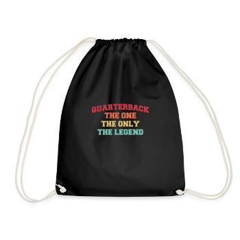 Quarterback The One The Only The Legend - Drawstring Bag - black - Front