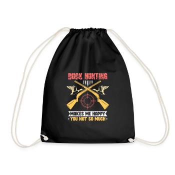 Duck Hunt Duck Hunter Bird Hunting Duck Hunting - Drawstring Bag - black - Front