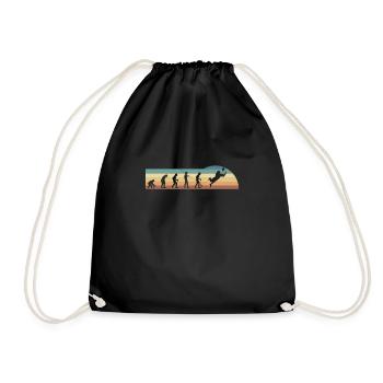 Vintage Retro Evolution Wild Receiver Shirt - Drawstring Bag - black - Front