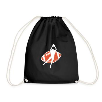 Football Wild Receiver Shirt - Drawstring Bag - black - Front