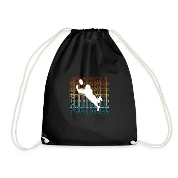 Vintage Retro Wild Receiver Shirt Gift - Drawstring Bag - black - Front