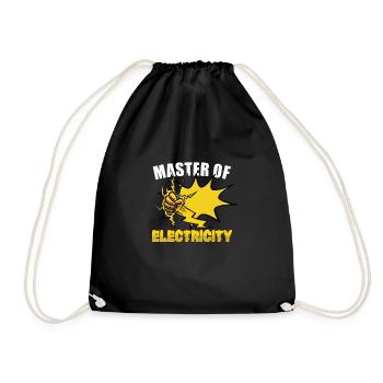 Electrician Electrical Engineer Lineman Electrical - Drawstring Bag - black - Front