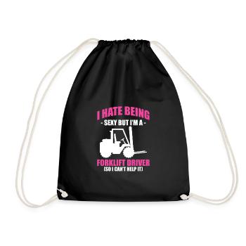 I Hate Being Sexy.... But Forklift Shirt - Turnbeutel - Schwarz - Vorne