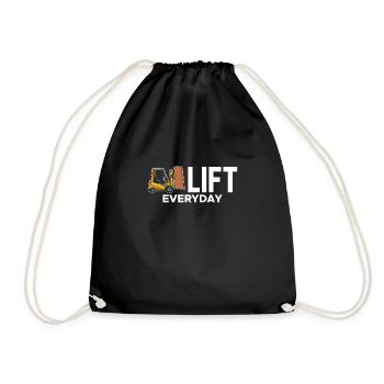 Lift Everyday Shirt Geschenk Gabelstapler - Turnbeutel - Schwarz - Vorne
