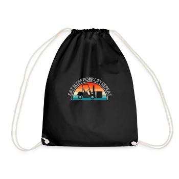 Eat Sleep Chariot élévateur Répéter Le cadeau de la chemise - Sac de sport léger - noir - Devant