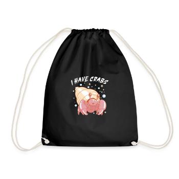 Hermit Crab Crabbing Crab Whisperer Crab Hunting - Drawstring Bag - black - Front