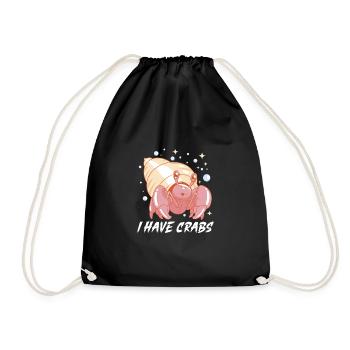 Hermit Crab Crabbing Crab Whisperer Crab Hunting - Turnbeutel - Schwarz - Vorne