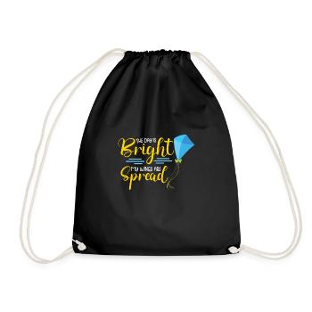Kite Flying Kite Fan For Fite Flying Lovers - Drawstring Bag - black - Front