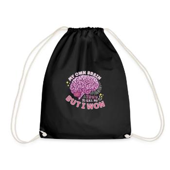 Stroke Survivor Stroke Consciousness - Drawstring Bag - black - Front