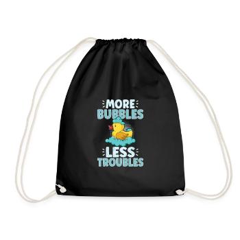 Production de savon Bulles de savon - Sac de sport léger - noir - Devant