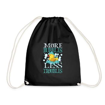 Production de savon Bulles de savon - Sac de sport léger - noir - Devant