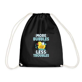Production de savon Bulles de savon - Sac de sport léger - noir - Devant