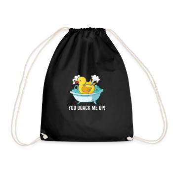 Canard en caoutchouc Canards Chasse aux oiseaux Amateur de canard Idée cadeau - Sac de sport léger - noir - Devant