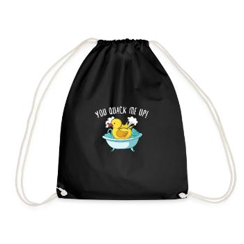 Canard en caoutchouc Canards Chasse aux oiseaux Amateur de canard Idée cadeau - Sac de sport léger - noir - Devant