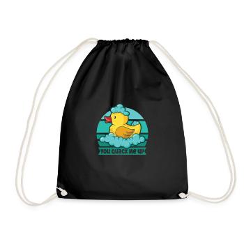 Canard en caoutchouc Canards Chasse aux oiseaux Amateur de canard Idée cadeau - Sac de sport léger - noir - Devant