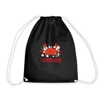 Crab Crab Shrimp Whisperer Crab Hunting Fisherman - Drawstring Bag - black - Front