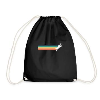 Vintage Retro Wild Receiver Shirt Gift - Drawstring Bag - black - Front